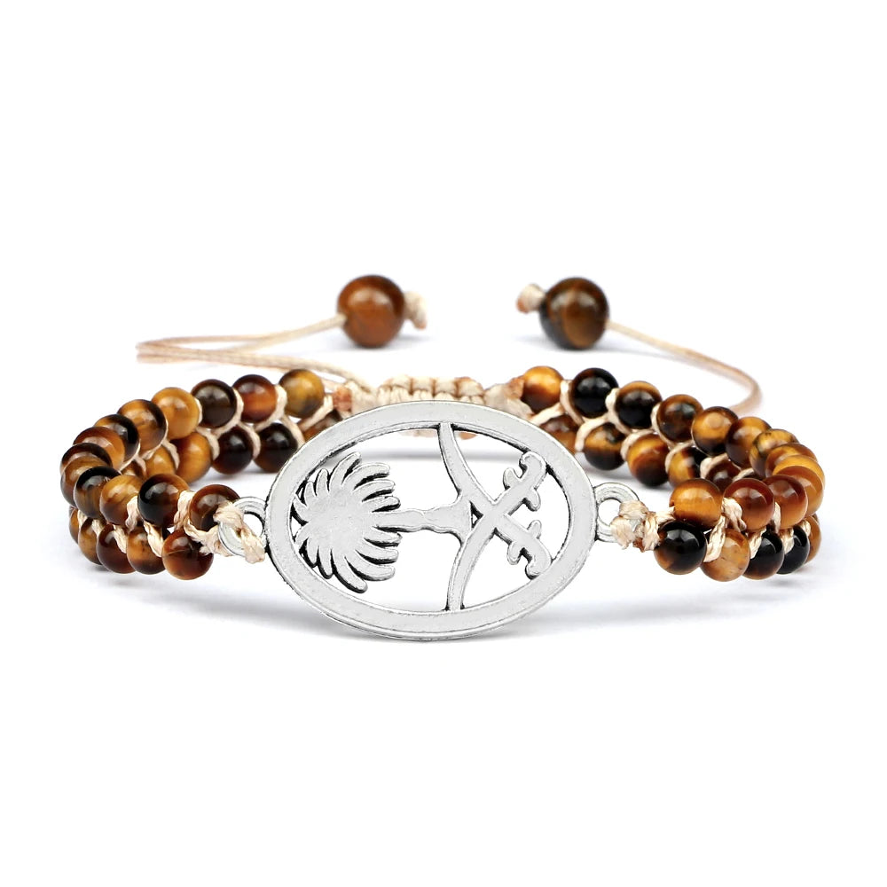 Tiger Eye healing stone bracelet with charm for crystal accessory styling, mindful wear, and everyday jewelry use.