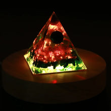 Tiger Eye Tree of Life Orgonite Healing Pyramid for meditation, energy healing, and home décor.