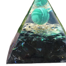 Tiger Eye Tree of Life Orgonite Healing Pyramid for meditation, energy healing, and home décor.