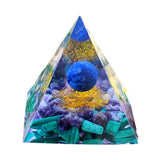 Tiger Eye Tree of Life Orgonite Healing Pyramid for meditation, energy healing, and home décor.