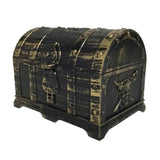 Transparent treasure chest display box keepsake container for showcasing small treasures, souvenirs, and gift items.