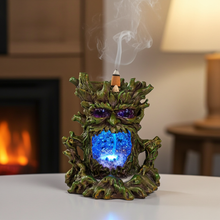 Tree Cave LED backflow burner incense holder for cascading smoke display, relaxation, and home meditation use.