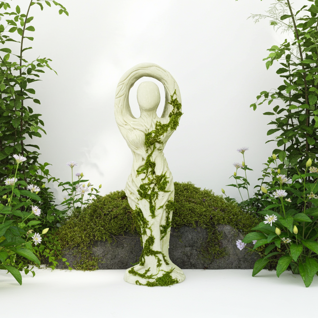 Tree Goddess statue figurine for woodland home decor, altar display, and nature-inspired decorating.