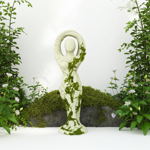 Tree Goddess statue figurine for woodland home decor, altar display, and nature-inspired decorating.