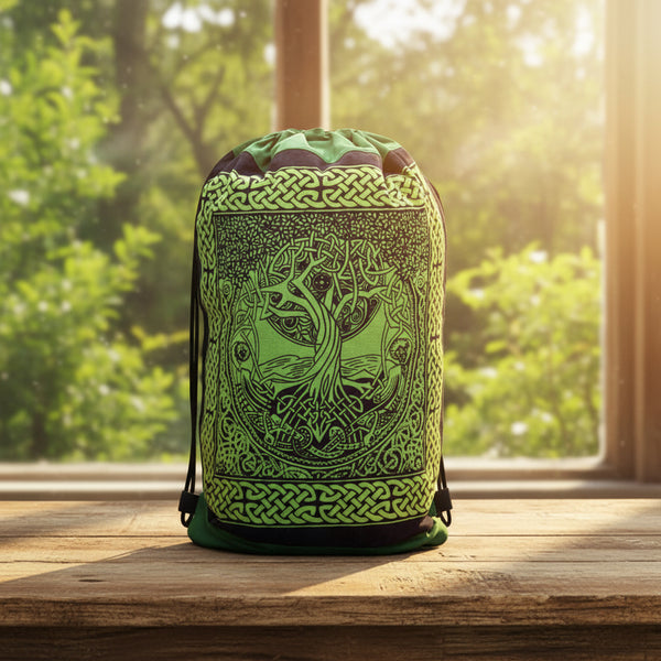 Tree of Life Backpack featuring an embroidered tree of life design