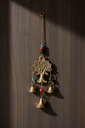 Tree of Life brass wind chime for outdoor garden and porch decor
