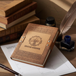 Tree of Life with Celtic Knots leather journal with latch closure for writing, sketching, and daily journaling.