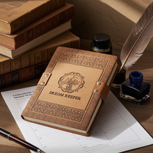 Tree of Life with Celtic Knots leather journal with latch closure for writing, sketching, and daily journaling.