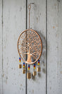 Tree of Life wind chime with bells and beads for outdoor decor and meditation spaces
