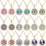 Tree of Life essential oil diffuser necklace pendant for aromatherapy, calming fragrance wear, and personal wellness use.