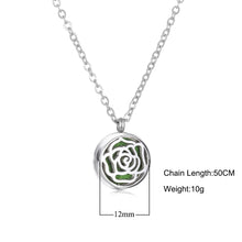 Mini Tree Flower Aromatherapy Locket pendant for essential oil diffusion, spiritual practice, and soothing scent use.