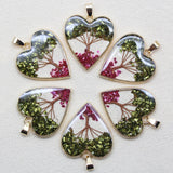 Tree of Life gemstone pendants 6 piece set for DIY necklaces, decorative charm use, and spiritual jewelry collections.