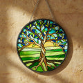 Tree of Life glass suncatcher for window display and garden decor