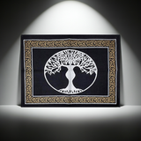 Tree of Life Goddess altar cloth fabric altar covering for spiritual rituals, meditation, and sacred space decoration.