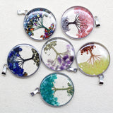 Tree of Life healing stone pendants set of 6 for crystal jewelry making, spiritual accessories, and thoughtful present giving.