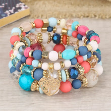 4Pcs Tree of Life Heart Bracelet Set in a stackable bracelet design for casual styling, layering, and accessory wear.