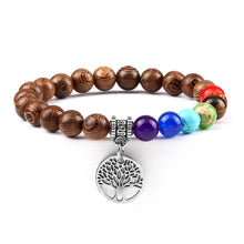 Tree of Life natural stone healing bracelet for energy alignment, Reiki sessions, and mindful wellness wear.