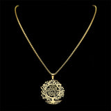 Tree of Life necklace with Hebrew design for symbolic fashion, spiritual use, and personal expression.