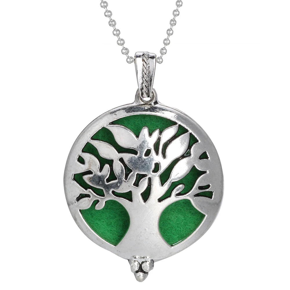 Tree of Life essential fragrance necklace for portable aroma use during travel, daily wear, and relaxation routines.