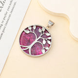 Tree of Life pendant charm with abalone shell for bracelet making, pendant styling, and handcrafted jewelry use.
