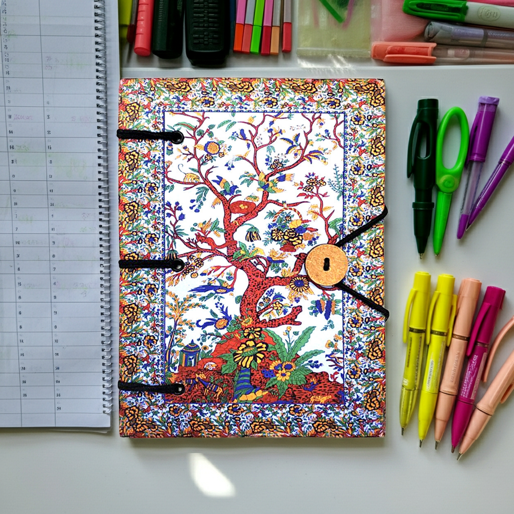 Tree of Life printed hardcover journal notebook for writing, note-taking, and daily journaling.
