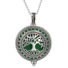 Tree of Life travel diffuser necklace pendant for portable essential oil use during trips, commuting, and wellness on the go.