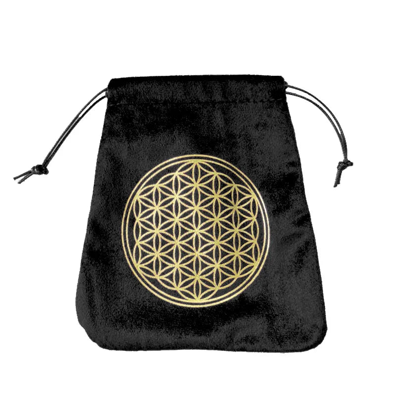 Tree of Life velvet altar tarot bag for holding tarot decks, sacred tools, and ceremonial reading supplies.
