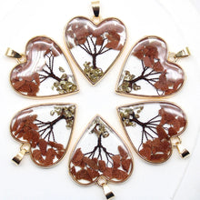 Tree of Life wire wrapped stone pendants 6 pieces for jewelry making, crystal-themed styling, and handmade gift creation.