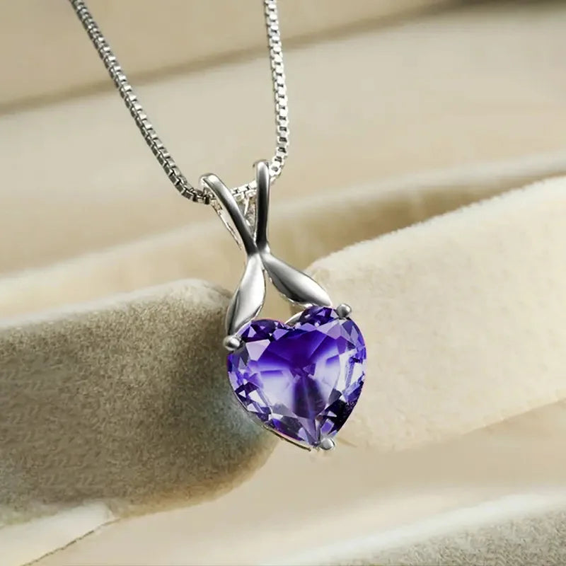 Trendy CZ geometric pendant necklace with sparkling charm for current fashion styling, casual outfits, and evening wear.