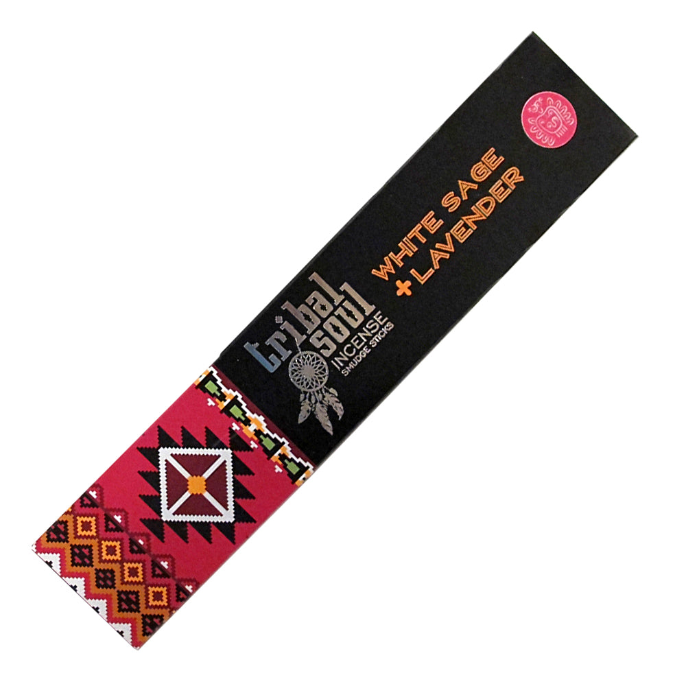 Tribal Soul White Sage and Lavender Incense Sticks - earthy sage and floral lavender blend
