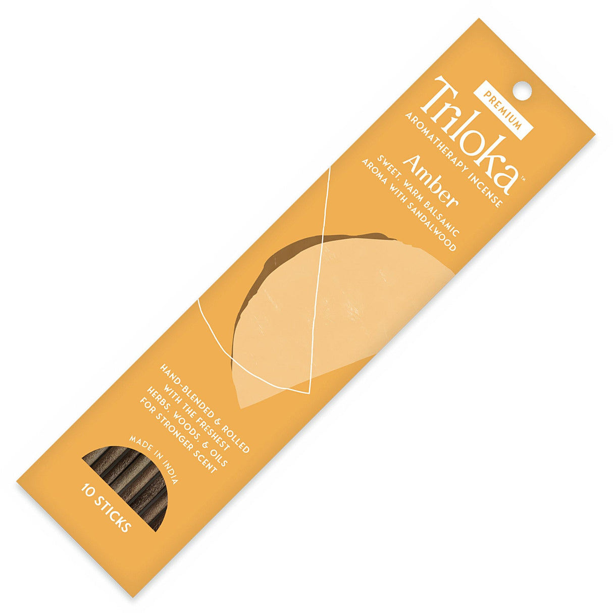Triloka Amber Premium Incense Sticks for meditation, relaxation, and daily ambiance.