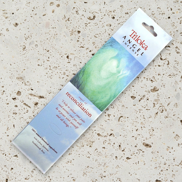 Triloka Angel of Reconciliation Incense Sticks for meditation, prayer, and quiet unwinding.