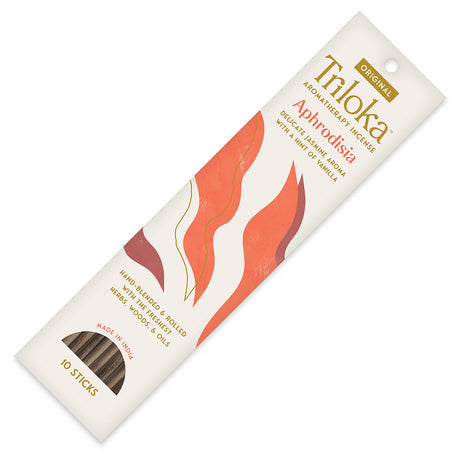 Triloka Aphrodisia Incense Sticks for romance, meditation, and relaxation.
