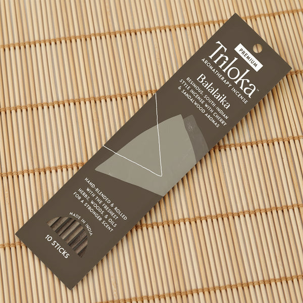 Triloka Balalaika Incense Sticks for meditation, relaxation, and daily home use.