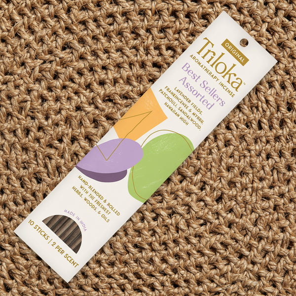Triloka Best Sellers Assorted Incense Sticks for meditation, relaxation, and home fragrance.