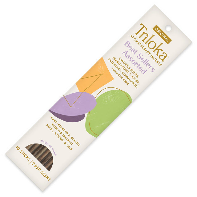 Triloka Best Sellers Assorted Incense Sticks for meditation, relaxation, and home fragrance.