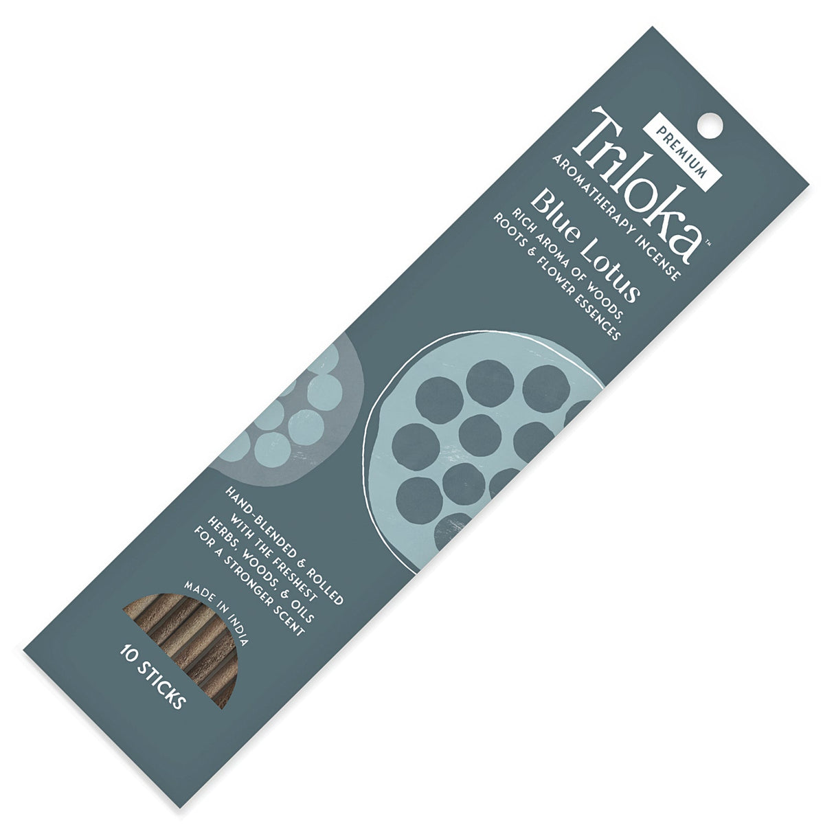 Triloka Blue Lotus Incense Sticks for meditation, relaxation, and daily ambiance.