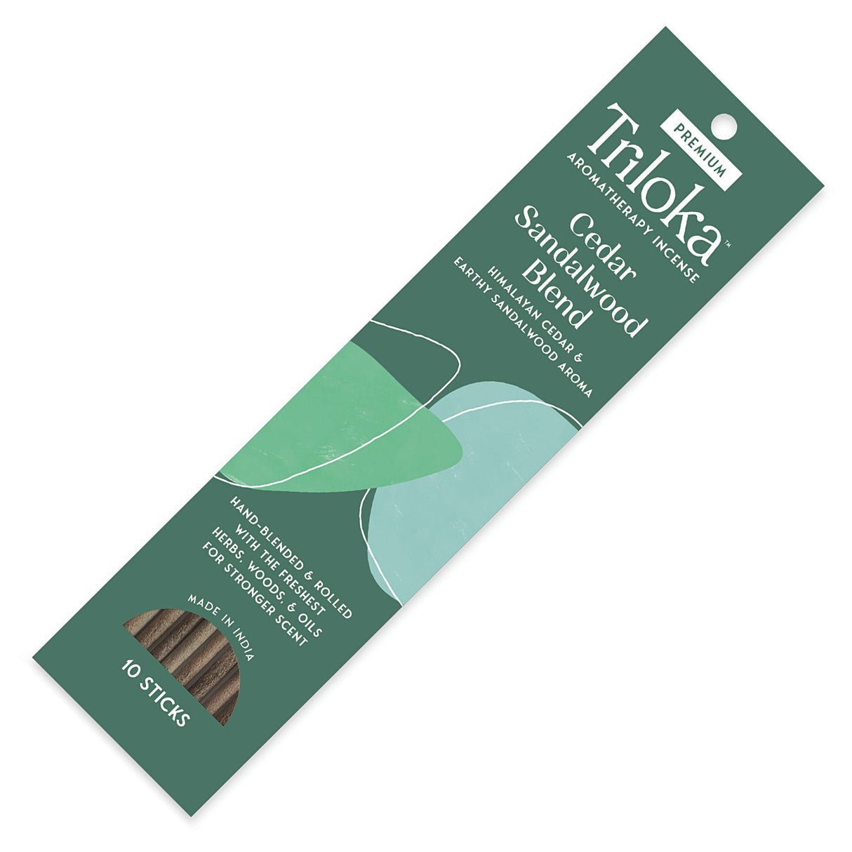 Triloka Cedar Sandalwood Blend Incense Sticks for meditation, focus, and tranquil ambiance.