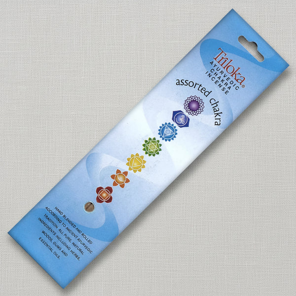 Triloka Chakra Assorted Pack Incense Sticks for meditation, yoga, and chakra alignment.