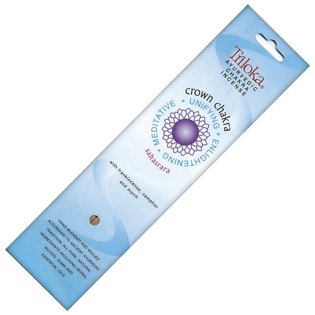 Triloka Crown Chakra Incense Sticks for meditation, breathwork, and prayer.