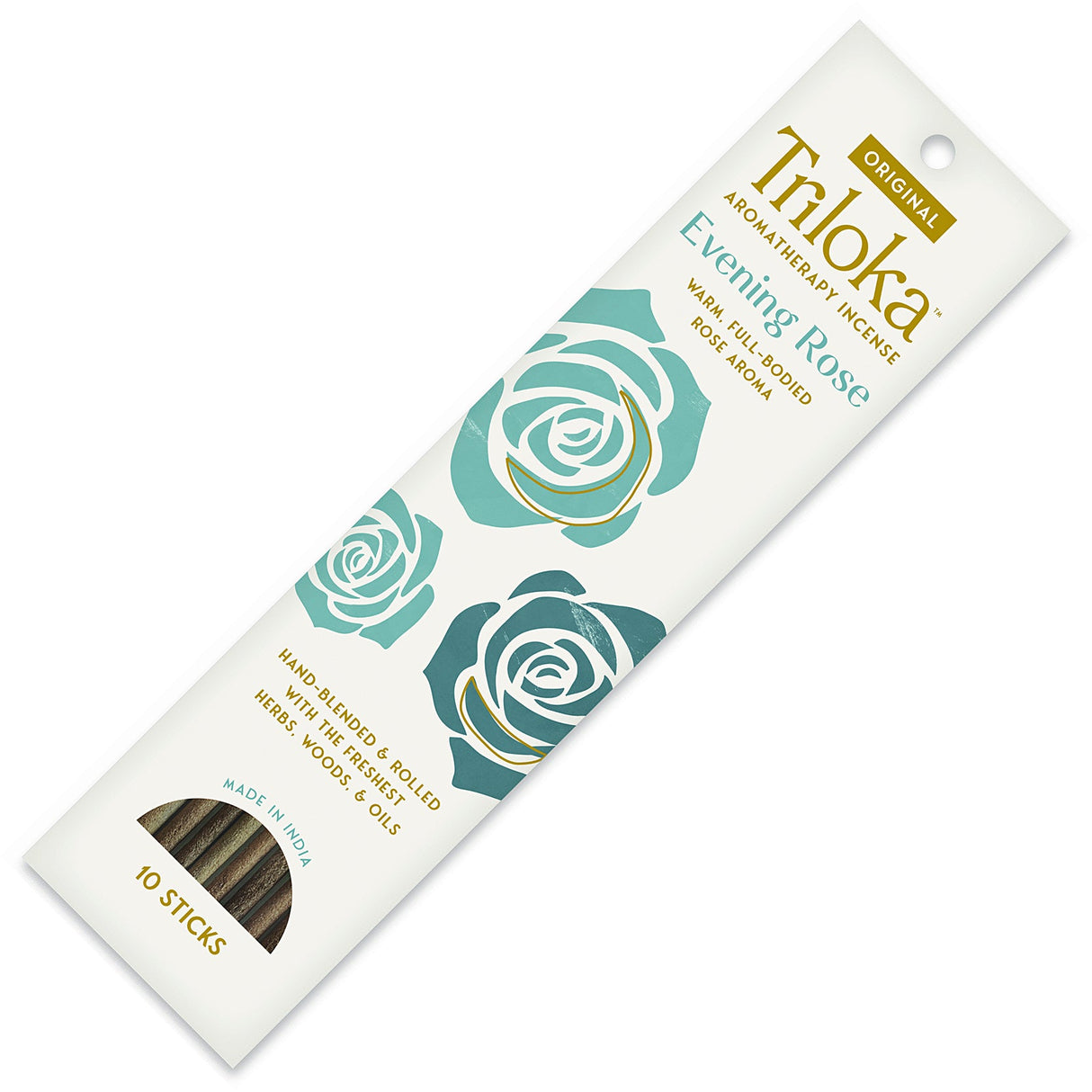 Triloka Evening Rose Incense Sticks for meditation, relaxation, and evening rituals.