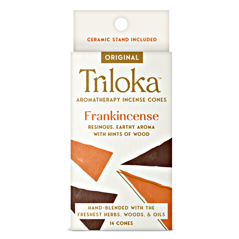 Triloka Frankincense Incense Cones for meditation, relaxation, and purification.