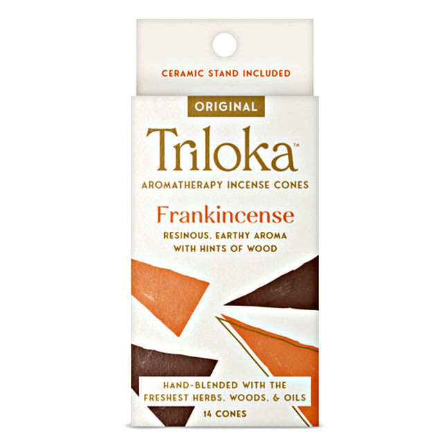 Triloka Frankincense Incense Cones for meditation, relaxation, and purification.