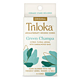 Triloka Green Champa Incense Cones for meditation, relaxation, and daily aromatherapy use.
