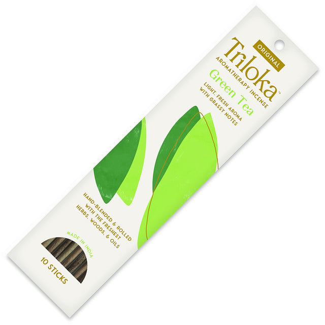 Triloka Green Tea Original Incense Sticks for energizing, meditation, and daily home fragrance use.