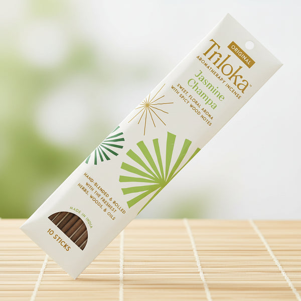 Triloka Jasmine Champa Original Incense Sticks for meditation, creativity, and daily relaxation use.