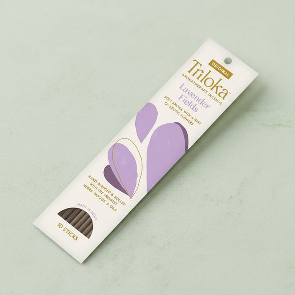 Triloka Lavender Fields Original Incense Sticks for relaxation, meditation, and calming home fragrance.