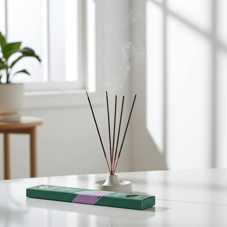 Triloka lavender sandalwood incense stick pack for spiritual rituals, meditation sessions, and home scenting.