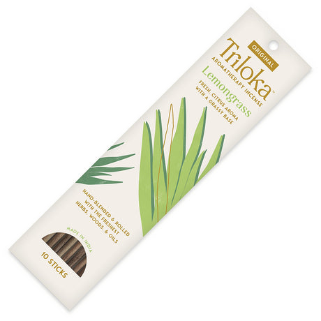 Triloka Lemongrass Original Incense Sticks for home fragrance, relaxation, and natural insect-repelling use.