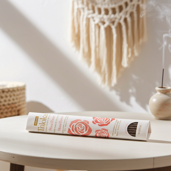 Triloka Maui Rose Original incense sticks for home fragrance, meditation, and daily relaxation.